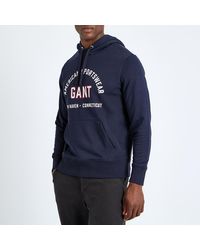 GANT - Printed Graphic Hoodie - Lyst