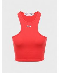 Off-White c/o Virgil Abloh - Off Stamp Ribbed Rowing Top - Lyst
