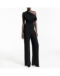 Mango - Asymmetrical Jumpsuit With Draped Detail - Lyst