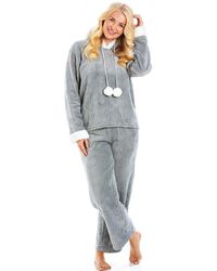 CAMILLE - Supersoft Hooded Pyjama Set - Lyst