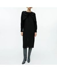ARKET - Bow Detail Silk Midi Dress - Lyst