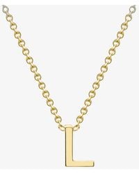 T.H.Baker - 9Ct Mini Initial L Necklace 1.19.0161 - Lyst