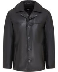 Infinity Leather - 4 Button Italian Leather Blazer Jacket - Lyst