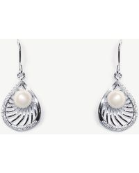 Ivory & Co. - Century Crystal Pearl Drop Earrings - Lyst