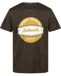 Regatta - T-Shirt Polyester Dark Khaki Marl - Lyst