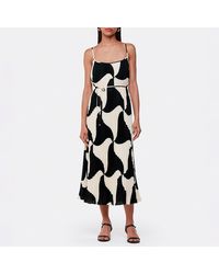 Whistles - Triangle Swirl Pleated Dress - Lyst