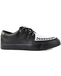 Infinity Leather - Pointed Creeper Sneaker Leather Platform Shoes - Lyst