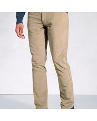 Brook Taverner - Tailored Fit Cunningham Stone Supima Corduroy Jeans - Lyst