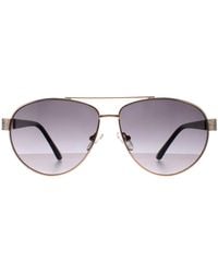 Guess - Aviator Smoke Gradient Gf0414 Metal - Lyst