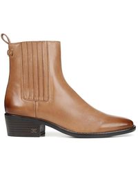 Sam Edelman - Bronson Leather Heeled Ankle Boots - Lyst