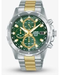 Lorus - Solar Chronograph Two Tone Dial Watch Rz605Ax9 - Lyst