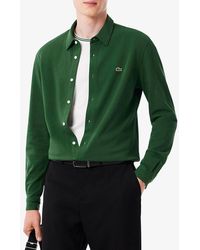 Lacoste - Cotton Button Down Shirt - Lyst