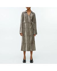 ARKET - Multi Snake Print Wrap Midi Dress - Lyst