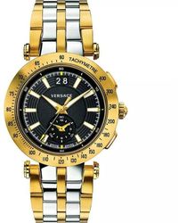 Versace - Vah020016 V-Race Two-Tone Quartz Watch - Lyst