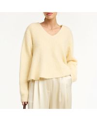 By Malene Birger - Cream Wool Blend Cova Jumper - Lyst