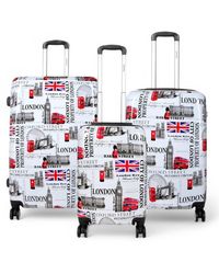 Infinity Luggage - Snowball London Print Expandable Hard Shell Suitcase - Lyst