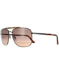 Police - Aviator Shiny Gunmetal Matte Smoke Gradient Spld43 Origins 44 - Lyst