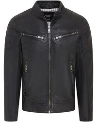 Infinity Leather - Modern Classic Leather Quilted Biker Jacket - Lyst