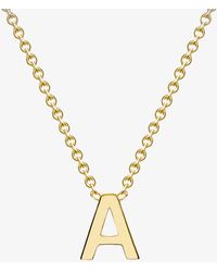 T.H.Baker - 9Ct Mini Initial A Necklace 1.19.0150 - Lyst