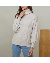 Sofiacashmere - Cashmere Blend Roll Neck Jumper - Lyst