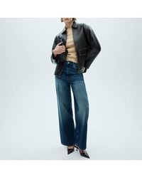 Mango - Camel Wool Blend Boat Neck Jumper - Lyst