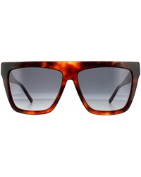 BOSS - Square Havana Dark Gradient Sunglasses - Lyst