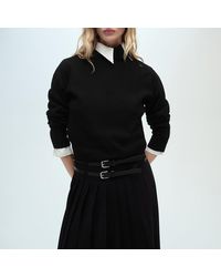 Mango - High Neck Zip Jumper - Lyst