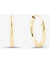 T.H.Baker - 9Ct 13Mm Sleeper Hoop Earrings 1.53.9829 - Lyst