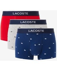 Lacoste - 3 Pack Printed Trunks - Lyst