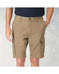 Brook Taverner - Carleton Stretch Cotton Sand Cargo Shorts - Lyst