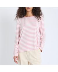 Crew - Stripe Super Soft Long Sleeve Top - Lyst