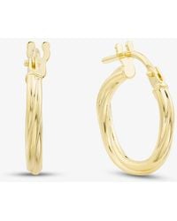 T.H.Baker - 9Ct 13.5Mm Twisted Hoop Earrings 1.51.3180 - Lyst