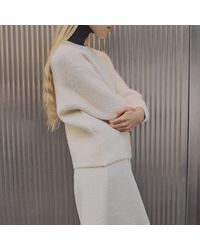 Mango - Wool Blend Round Neck Jumper - Lyst
