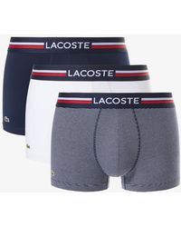 Lacoste - 3 Pack Stripe Trunks - Lyst