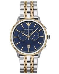 Armani - Ar1847 Watch Chronograph Two Tone - Lyst