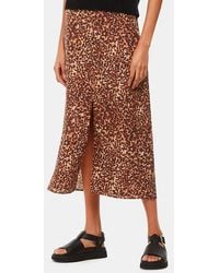 Whistles - Marble Spot Front Split Skirt - Lyst