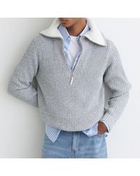 Reiss - Soft Cooper Half Zip Jumper - Lyst