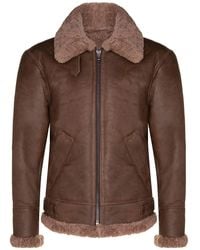 Infinity Leather - B3 Ww2 Sheepskin Leather Flying Aviator Jacket-Houston - Lyst