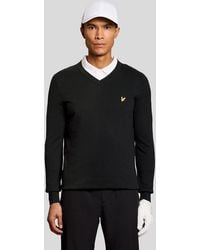 Lyle & Scott - Cotton Blend V-Neck Jumper - Lyst