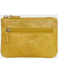 Assots London - 'mary' Yellow Soft Small Leather Coin Purse - Lyst