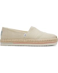 TOMS - Natural Alpargata Platform Rope Flat Espadrille - Lyst