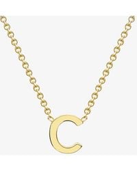 T.H.Baker - 9Ct Mini Initial C Necklace 01.19.0152 - Lyst