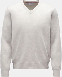 Brunello Cucinelli - Cashmere V-Neck Pullover - Lyst