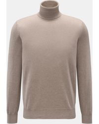 Brunello Cucinelli - Cashmere Rollkragenpullover Meliert - Lyst
