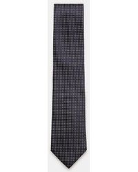 ZEGNA - Krawatte/Hellgrau/Schwarz Gemustert - Lyst