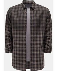 DSquared² - Casual Hemd 'Check Drop Shirt' Button-Down-Kragen Dunkelgrau/Hellbraun Kariert - Lyst