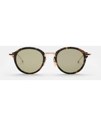 Thom Browne - Sonnenbrille Dunkelbraun/ Gemustert - Lyst