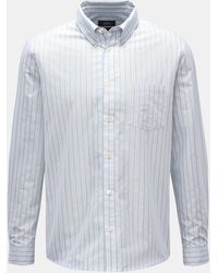 A.P.C. - Casual Hemd 'Edouard' Button-Down-Kragen/Hellgrün/Weiß Gestreift - Lyst