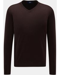 Fedeli - Feinstrick V-Neck Pullover - Lyst