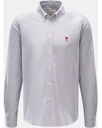 Ami Paris - Casual Hemd Button-Down-Kragen/Weiß Gestreift - Lyst
